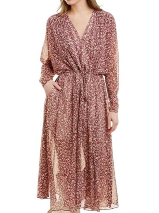 Ted Baker Dresses & Skirts - NWT Ted Baker Vallyy Boho Peasant Dress Sz 4 Draped Surplice V-Neck Long Sleeve